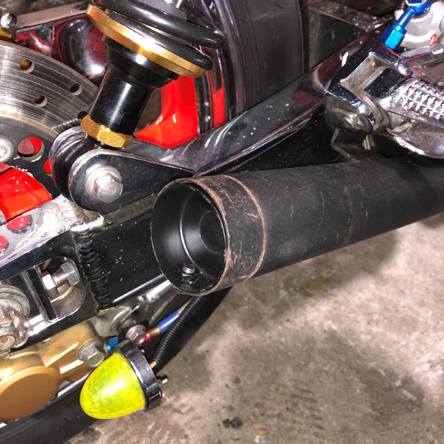xjr400 ナカノイーレス管マフラーサイレンサー無し バンド、バッフル二