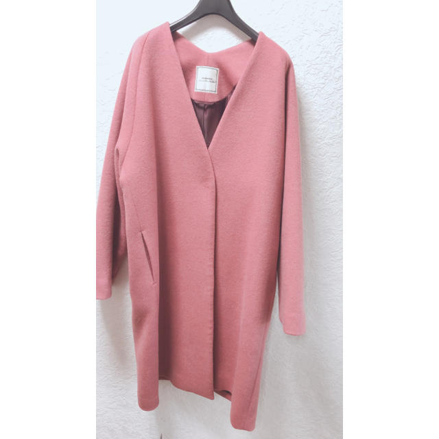 JEANASISショートビーバーハーフノーカラーコート【美品】