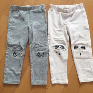 ベビーギャップ(babyGAP)のbabyGap♡膝アニマル レギンス パンツ 2枚セット♡95 100(パンツ/スパッツ)