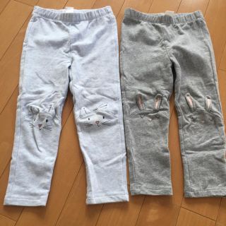 ベビーギャップ(babyGAP)のbabyGap♡膝 アニマル レギンス パンツ 2枚セット♡100(パンツ/スパッツ)