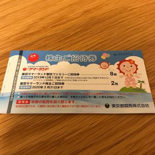 株主優待券　東京サマーランド(遊園地/テーマパーク)
