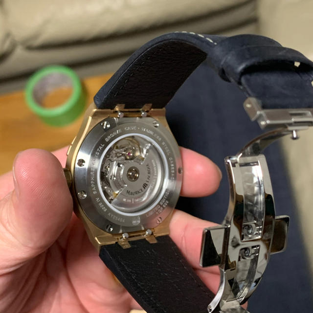 MAURICE LACROIX(モーリスラクロア)のブロンズ限定モデル　文字盤ブルー メンズの時計(腕時計(アナログ))の商品写真