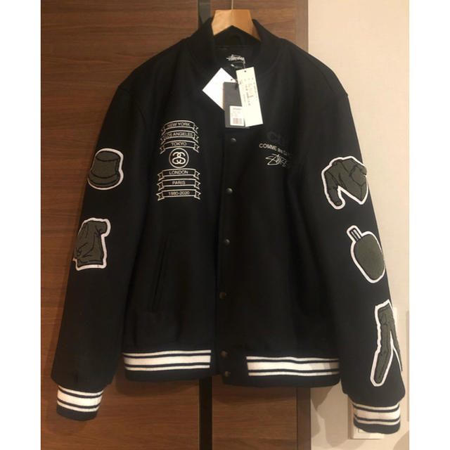 STUSSY(ステューシー)のCDG stussy スタジャン ジャケット 美品 ギャルソン L メンズのジャケット/アウター(スタジャン)の商品写真