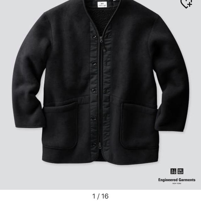 UNIQLO(ユニクロ)のフリースノーカラーコート メンズのジャケット/アウター(ノーカラージャケット)の商品写真