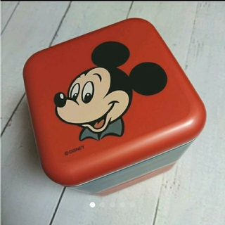 ミッキーマウス(ミッキーマウス)の★新品★シンプルランチボックス角型2段 メラミンフタ ミッキーマウス(弁当用品)