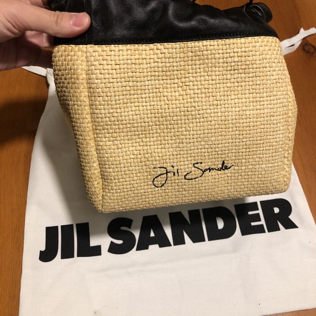 JIL SANDER ジルサンダーラフィア ドロース トリングバッグ 3