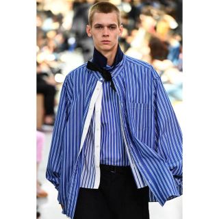 サカイ(sacai)の【新品未使用】sacai 20ss レイヤードストライプシャツ サイズ1(シャツ)