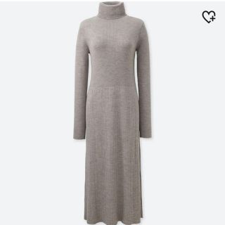 ユニクロ(UNIQLO)のユニクロ ニットリブタートルネックワンピース(ロングワンピース/マキシワンピース)