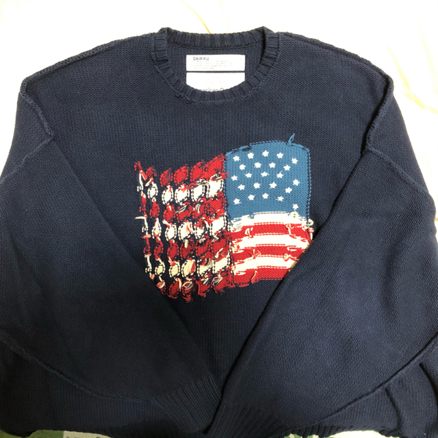 SUNSEA - dairiku inside out knit ネイビーの通販 by s shop