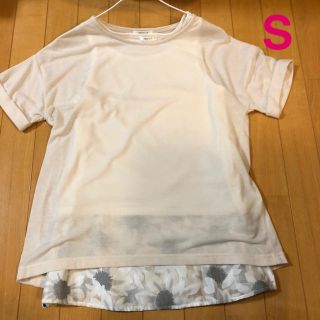 ハニーズ(HONEYS)のレディース　セットアップ　Tシャツ　タンクトップ  S ベージュ　白　ハニーズ(セット/コーデ)