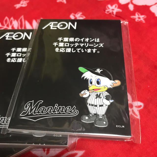 千葉ロッテマリーンズ(チバロッテマリーンズ)の千葉ロッテマリーンズ＆AEONコラボ非売品メモ帳 チケットのスポーツ(野球)の商品写真