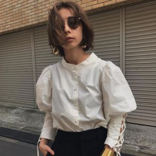 アメリヴィンテージ(Ameri VINTAGE)の♡LACE UP sleeve blouse♡(シャツ/ブラウス(長袖/七分))