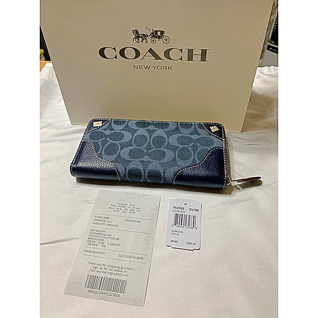 COACH長財布■新品未使用◼️COACHデニムレザー 1