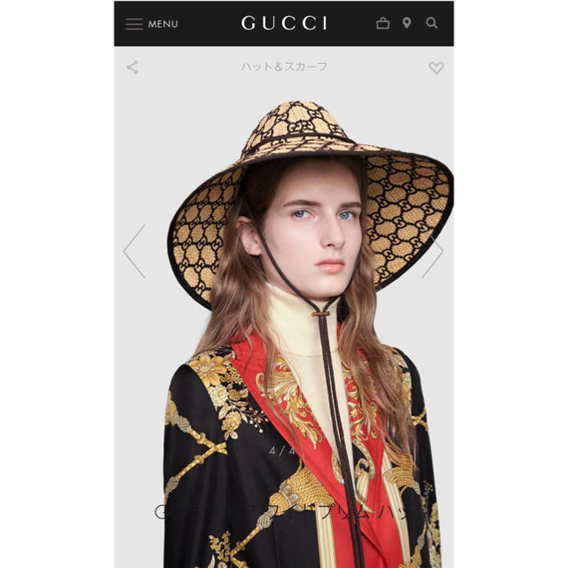 Gucci - YUさま専用・GUCCI 麦わら 帽子 ハット 男女兼用 ユニセックス