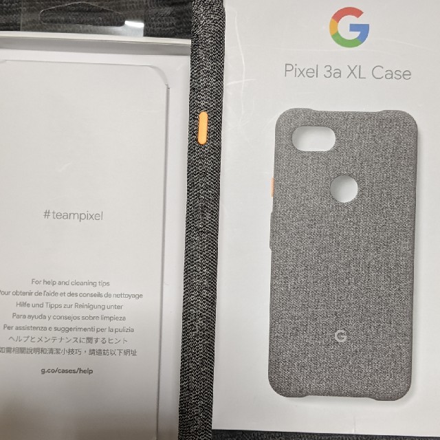 Google Pixel 3a XL 純正 ファブリック ケース グレー スマホ/家電/カメラのスマホアクセサリー(Androidケース)の商品写真