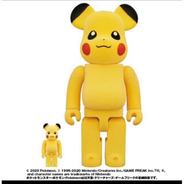 BE@RBRICK 100％ & 400ピカチュウ フロッキーver. 新品