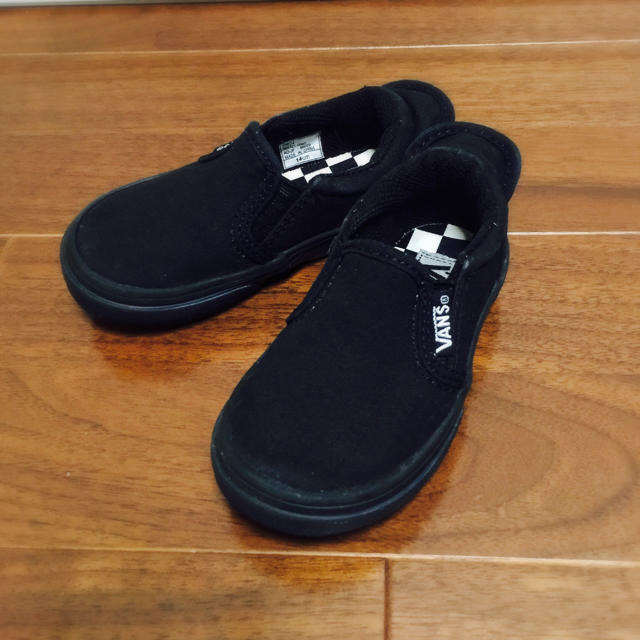 VANS(ヴァンズ)のvans♡スリッポン♡14㎝♡黒 キッズ/ベビー/マタニティのベビー靴/シューズ(~14cm)(スリッポン)の商品写真