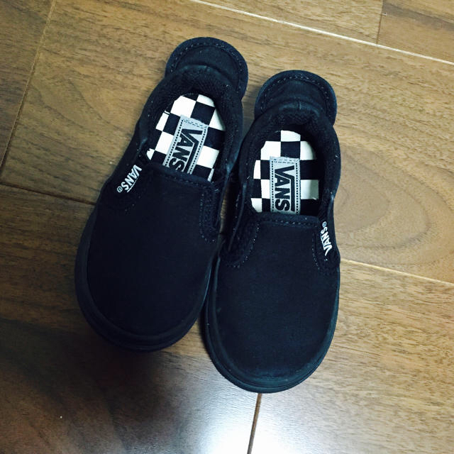 VANS(ヴァンズ)のvans♡スリッポン♡14㎝♡黒 キッズ/ベビー/マタニティのベビー靴/シューズ(~14cm)(スリッポン)の商品写真
