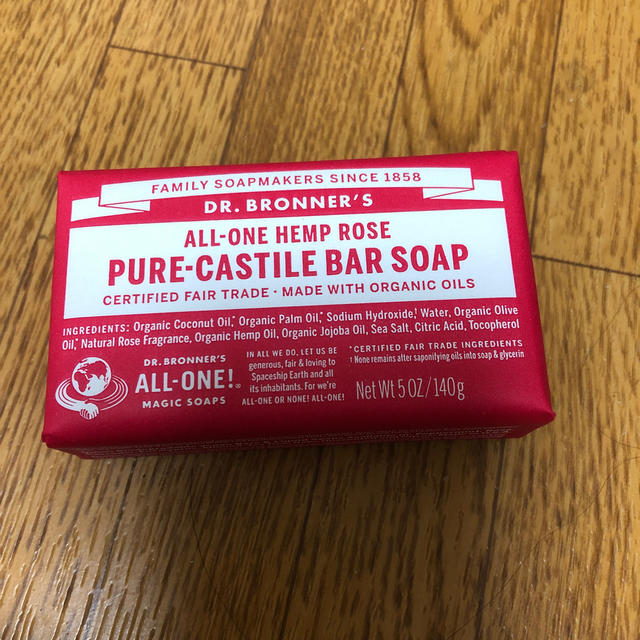 Dr.Bronner(ドクターブロナー)のドクターブロナー　マジックソープ　バー　ローズ コスメ/美容のボディケア(ボディソープ/石鹸)の商品写真