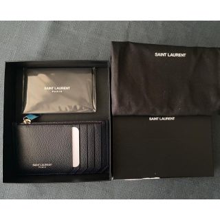 サンローラン(Saint Laurent)の新品 サンローラン フラグメントケース ジップポーチ 財布 ブラック 黒(財布)