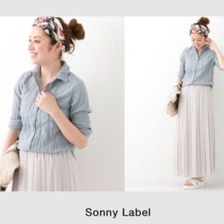 サニーレーベル(Sonny Label)の美品 サニーレーベル   シワ加工シャツ 36 長袖ブラウス(シャツ/ブラウス(長袖/七分))