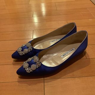 マノロブラニク(MANOLO BLAHNIK)のマノロブラニク♡ハンギシ❤️フラット❤️38.5(バレエシューズ)