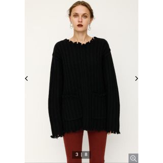 スライ(SLY)の SLY LAMBS WOOL DAMAGED LG TOPS(ニット/セーター)