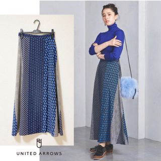 ユナイテッドアローズ(UNITED ARROWS)のUNITED ARROWS ユナイテッドアローズ マルチプリントラップスカート(ロングスカート)