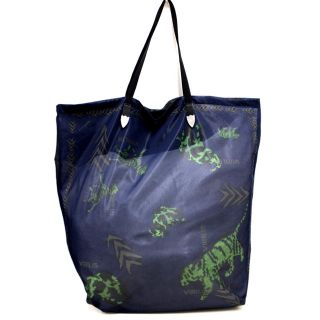 トーガ(TOGA)のTOGA VIRILIS 19ss print mesh bag ネイビー 美品(トートバッグ)