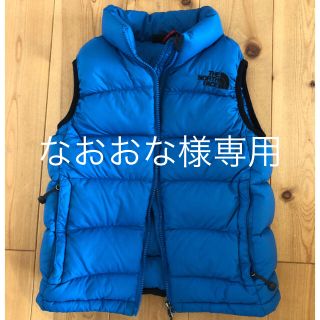 ザノースフェイス(THE NORTH FACE)のダウンベスト　130 ブルー(ジャケット/上着)