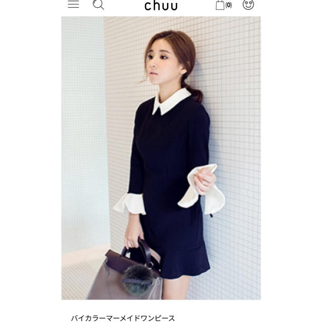 dholic(ディーホリック)のchuu 韓国　フリル  ワンピース レディースのワンピース(ミニワンピース)の商品写真