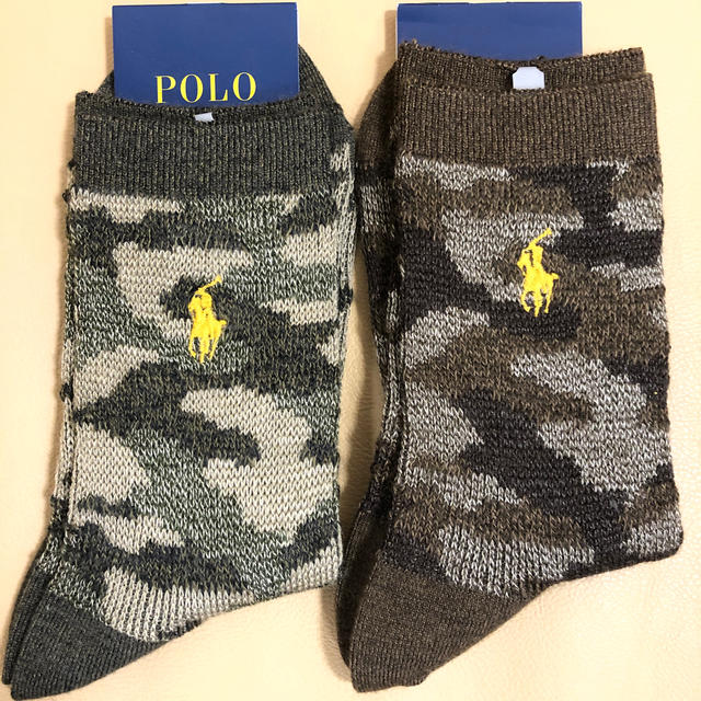 POLO RALPH LAUREN(ポロラルフローレン)の新品　レディース POLO ポロラルフローレン　超人気柄ソックス2足　日本製 レディースのレッグウェア(ソックス)の商品写真