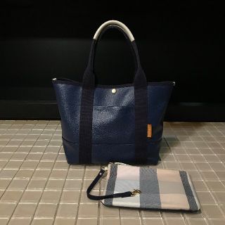 バーバリーブルーレーベル(BURBERRY BLUE LABEL)のブルーレーベルクレストブリッジ☆ミニトート バッグ☆舟形トート(トートバッグ)