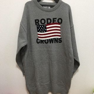 ロデオクラウンズワイドボウル(RODEO CROWNS WIDE BOWL)のロデオクラウンズ サガラフラッグ ニットワンピース(ミニワンピース)