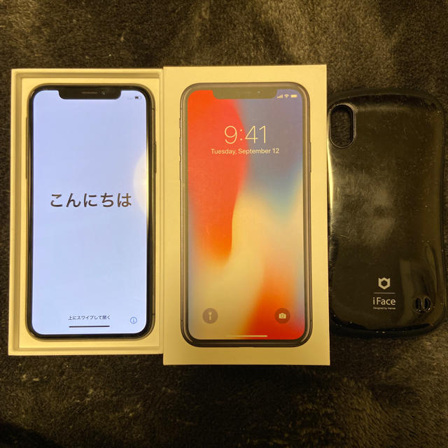 iPhone(アイフォーン)のしほかん様専用　iPhone X 256gb simフリー　シムフリー スマホ/家電/カメラのスマートフォン/携帯電話(スマートフォン本体)の商品写真