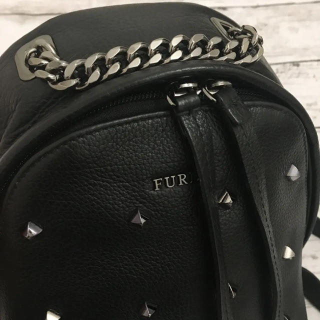 Furla(フルラ)のフルラ　スタッズ　リュック　ミニリュック　ブラック　シルバー　バックパック レディースのバッグ(リュック/バックパック)の商品写真