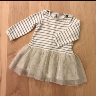 プチバトー(PETIT BATEAU)のチュール ワンピース 12m/74cm ♡ プチバトー(ワンピース)