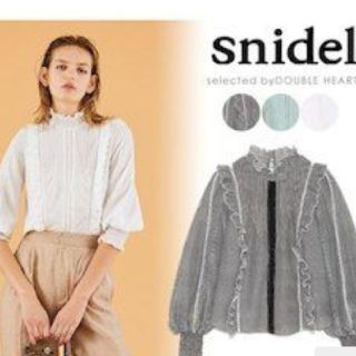 スナイデル(SNIDEL)のスナイデル　ギンガムチェック　ブラウス　snidel(シャツ/ブラウス(長袖/七分))