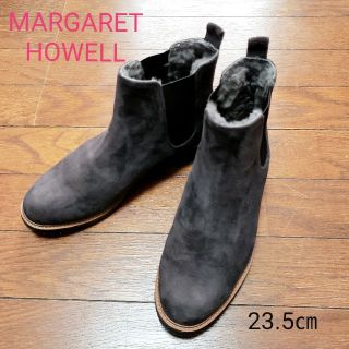 マーガレットハウエル(MARGARET HOWELL)の【　マーガレットハウエル　サイドゴアブーツ　ショートブーツ　23.5㎝　】(ブーツ)