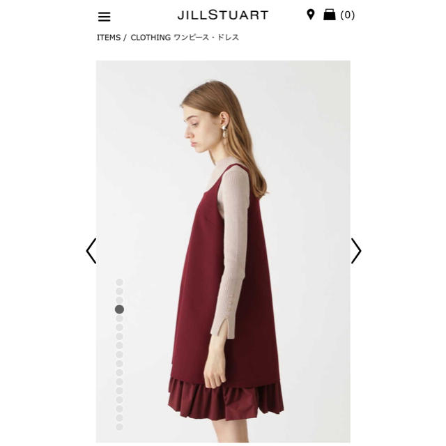 JILLSTUART(ジルスチュアート)の美品！　今期物！ジルスチュアート ジャンバースカート レディースのワンピース(ひざ丈ワンピース)の商品写真