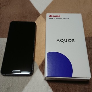 シャープ(SHARP)の新品 AQUOS sense3 ブラック 64 GB docomo(スマートフォン本体)