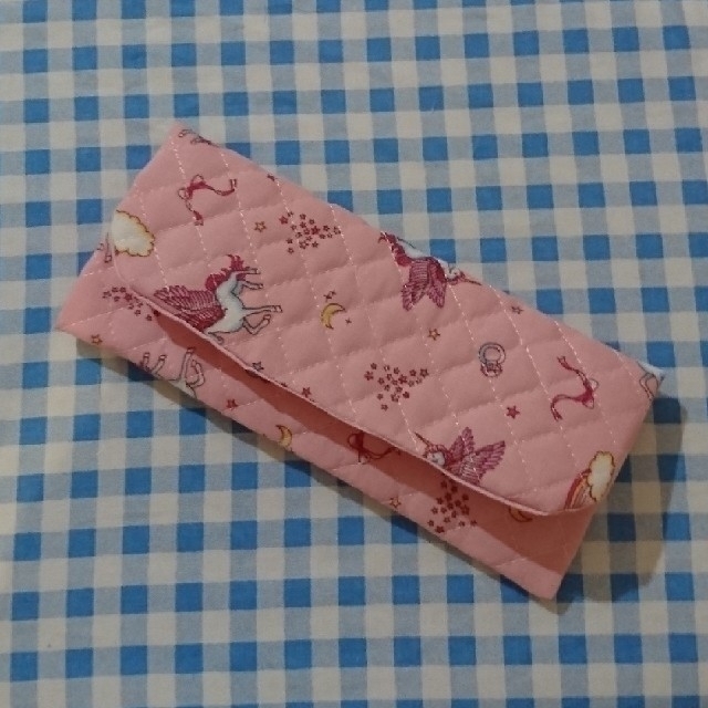 カトラリーケース ピンク“handmade” ハンドメイドのキッズ/ベビー(外出用品)の商品写真
