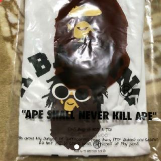 アベイシングエイプ(A BATHING APE)のM bape wiz khalifa ロンT 白(Tシャツ/カットソー(七分/長袖))