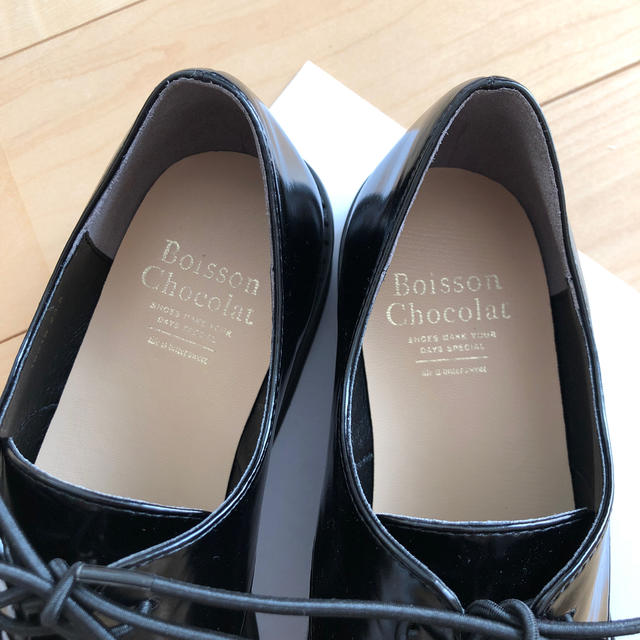 Boisson Chocolat(ボワソンショコラ)のボワソンショコラ レースアップシューズ 黒 レディースの靴/シューズ(ローファー/革靴)の商品写真