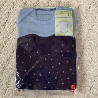 ユニクロ(UNIQLO)の(70)新品未使用☆ユニクロ  ロンパース(肌着/下着)