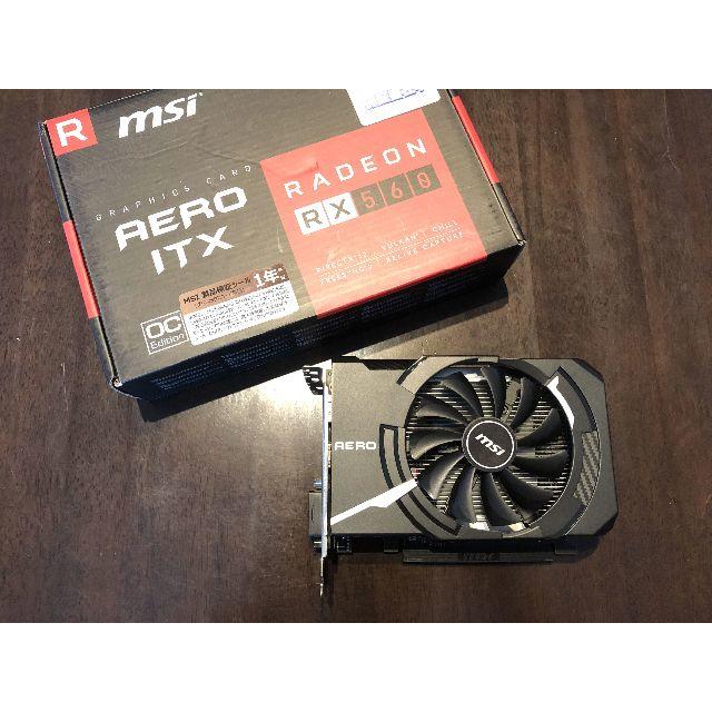 MSI Radeon RX 560 AERO ITX 4G OC　ほぼ未使用品