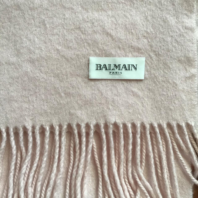 BALMAIN PARIS マフラー 千鳥柄 ベージュ