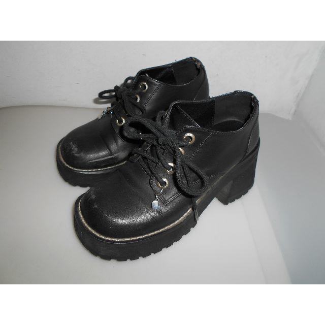 01021● UNIF レザー シューズ 6 24cm ブーツ 厚底 ユニフ