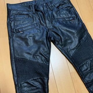 バルマン(BALMAIN)のmnml レザーパンツ　balmain(デニム/ジーンズ)