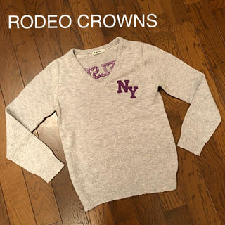 ロデオクラウンズ(RODEO CROWNS)のロデオクラウンズ RODEO CROWNS ニット グレー Vネック セーター(ニット/セーター)
